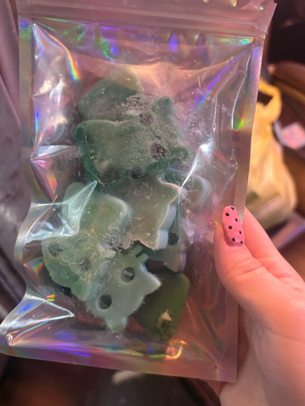 7 apple caramel crisp scented wax melts- cat shaped